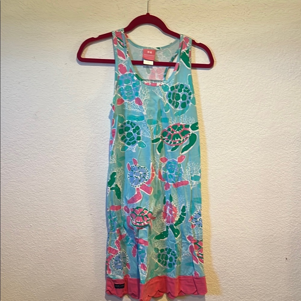 Simply Southern Colorful Turtle Print Midi Dress